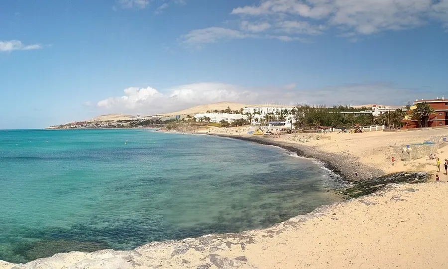 Beach and turquoise water at Costa Calma, Fuerteventura