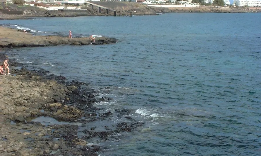 Coastline beside Playa Bastián at Costa Teguise, Lanzarote