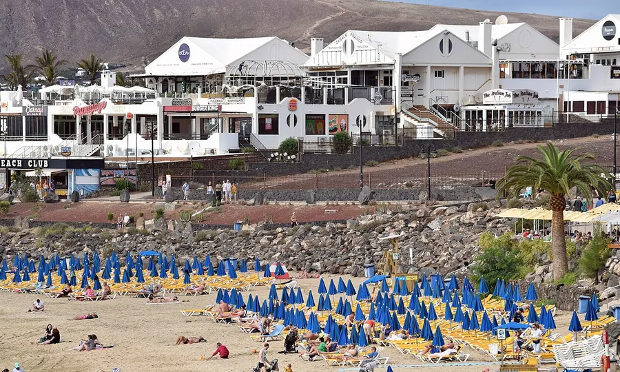 Playa Dorada beach at Playa Blanca, Lanzarote