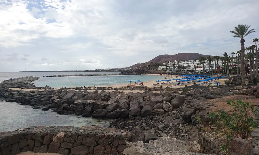 Playa Flamingo beach at Playa Blanca, Lanzarote